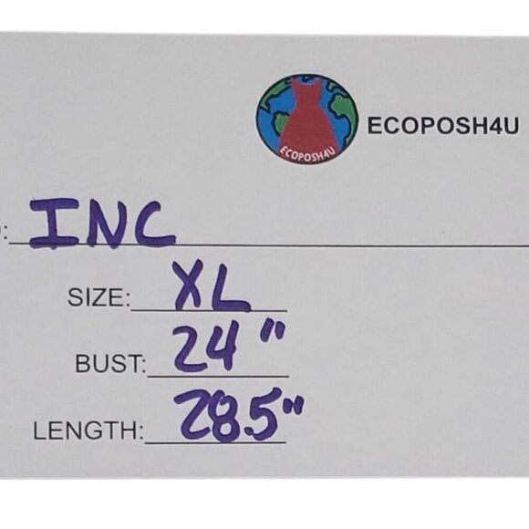 INC International Concepts Black & Yellow Floral Blouse XL - Picture 5 of 5